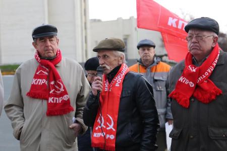В столице Мордовии городе Саранске коммунисты провели митинг «Вы за это голосовали?»