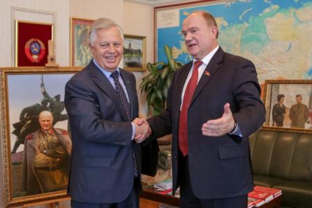 Г.А. Зюганов провел встречу с лидерами братских коммунистических партий П.Н. Симоненко и О.О. Хоржаном
