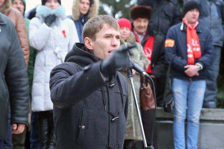 Празднование годовщины Великого Октября в Омске