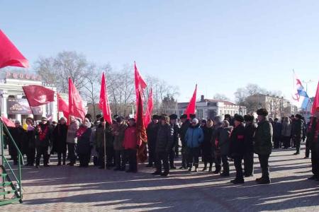 Город Белогорск Амурской области отметил праздник Октября демонстрацией и митингом