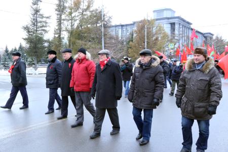 Празднование годовщины Великого Октября в Омске