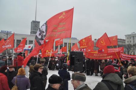 В Санкт-Петербурге состоялся митинг по случаю 99-й годовщины создания Советской армии