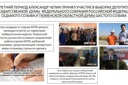 Тюменская область. Депутат-коммунист Александр Чепик отчитался о своей работе в 2016 году