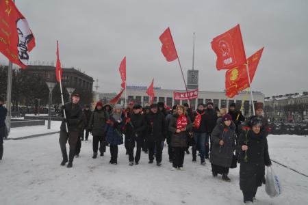 В Санкт-Петербурге состоялся митинг по случаю 99-й годовщины создания Советской армии
