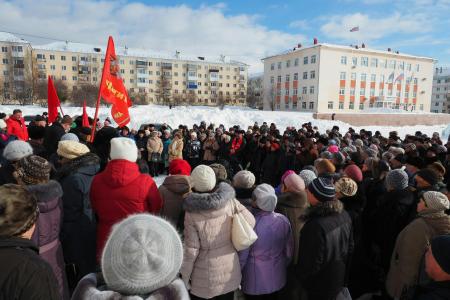 Свердловская область. Коммунисты провели акцию протеста в Карпинске против закрытия дневного стационара