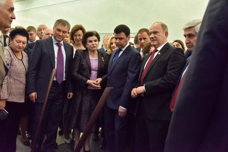 Г.А. Зюганов принял участие в открытии выставки, посвященной В.В. Терешковой