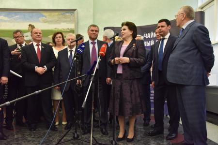 Г.А. Зюганов принял участие в открытии выставки, посвященной В.В. Терешковой