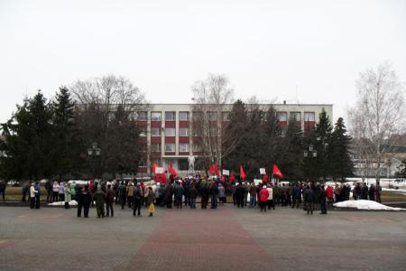 Тамбовская область. В поселке Инжавино состоялся митинг протеста КПРФ