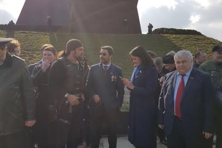 Депутаты-коммунисты К.К. Тайсаев и А.А. Ющенко принимают участие в торжественных мероприятиях по случаю третьей годовщины воссоединения Крыма с Россией