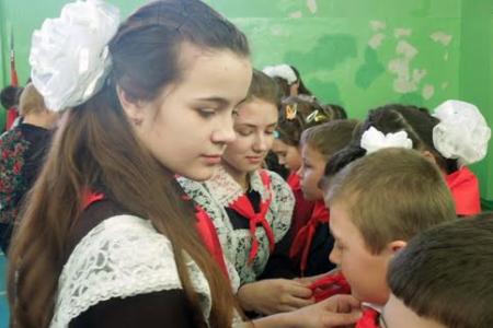 Забайкальский край: Новое пополнение в рядах пионерской организации «Радуга» МОУ СОШ с. Новая Кука Читинского района