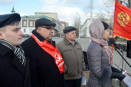 Алтайский край. Барнаульский горком КПРФ провел митинг против антисоциальной политики правительства