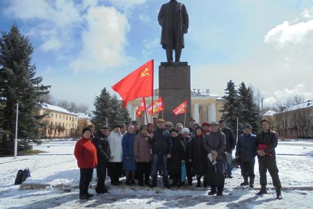 Ленинградская область. Коммунисты провели митинг в городе Сланцы