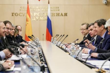 В.Г. Поздняков в составе делегации российских парламентариев провел переговоры с делегацией испанских коллег 