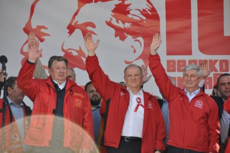 Выступление В.И. Кашина на первомайском митинге в Москве