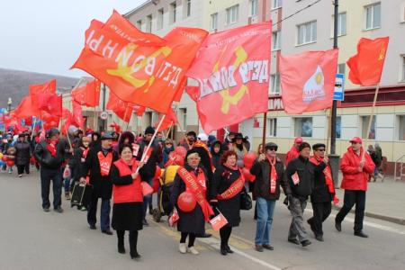 Красный Первомай в Магадане