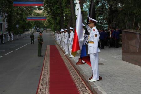 К.К. Тайсаев и А.А. Ющенко приняли участие в праздновании третьей годовщины образования Донецкой Народной Республики