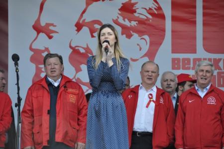 Выступление В.И. Кашина на первомайском митинге в Москве