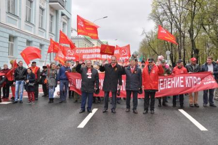 Подмосковные коммунисты приняли активное участие в митинге и шествии в честь Дня Победы в Москве