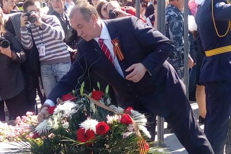 Иркутские коммунисты приняли участие в праздничном шествии 9 мая