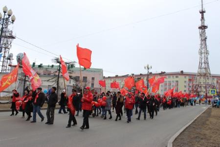 Красный Первомай в Магадане