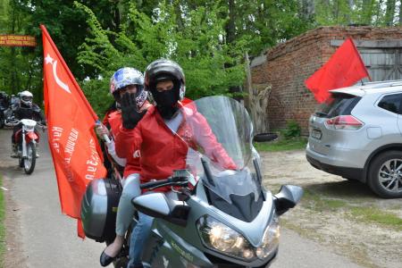 Белгородская область. Коммунисты и комсомольцы провели ежегодный мотоавтопробег в Валуйском районе, посвящённый Дню Победы