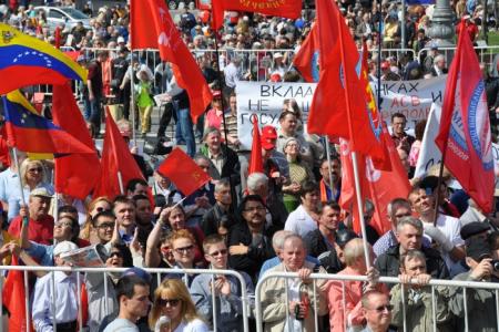 Выступление В.И. Кашина на первомайском митинге в Москве