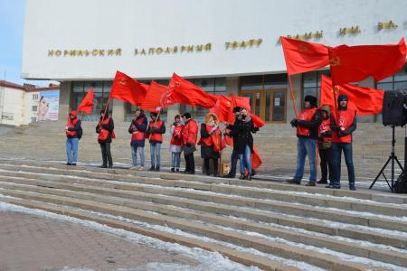 Красноярский край. 1 мая в Норильске прошел митинг, посвященный Дню солидарности трудящихся