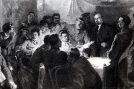 Проект KPRF.RU "Хроника революции". 21 июня 1917 года: Всероссийский съезд Советов принял резолюцию эсеров и меньшевиков, одобрявшую создание коалиционного Временного правительства