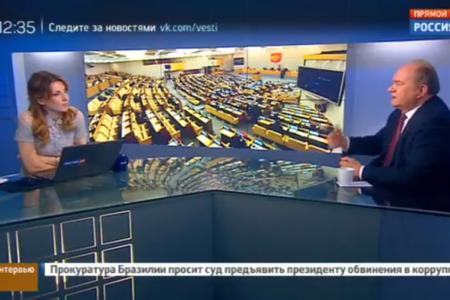Г.А. Зюганов выступил в прямом эфире на телеканале "Россия 24"