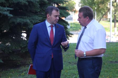 Ю.В. Афонин встретился с врио главы Республики Мордовия В.Д. Волковым и провел прием жителей Саранска