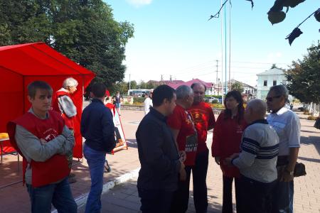 Красные агитгруппы посетили города Рязанской области