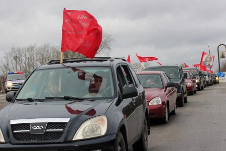 Тульская область. Коммунисты продолжают проводить автопробеги в честь 100-летней годовщины Великого Октября