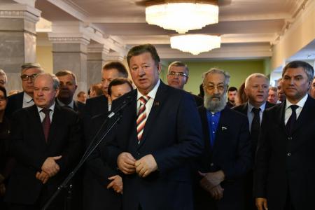 В.И. Кашин принял участие в открытии выставки в Госдуме, посвященной юбилею Г.Н. Селезнева