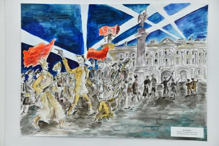 В Госдуме прошло открытие выставки Всероссийского конкурса юных художников «Залп Авроры»