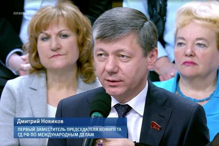 Д.Г. Новиков на Первом канале: «Смена курса только усилит внешнюю политику России»