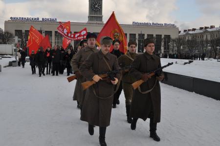 В Санкт-Петербурге состоялся митинг по случаю 100-летия Красной Армии