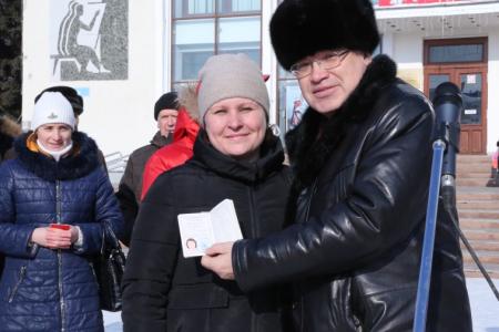 Митинг в честь 100-летия Красной Армии в Омске