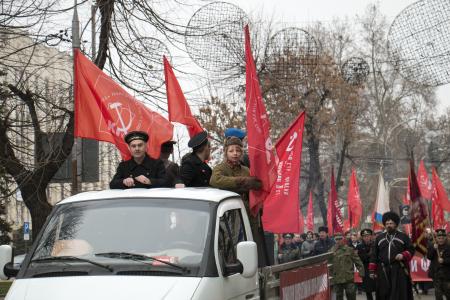В Краснодаре коммунисты и беспартийные патриоты отметили столетие Красной Армии