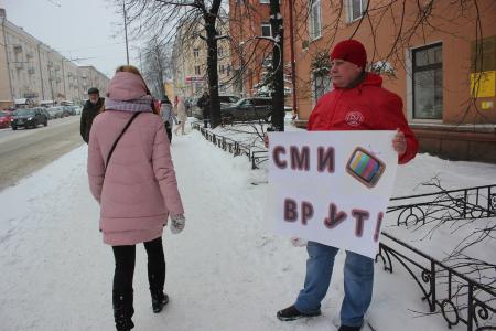 Карельские коммунисты провели серию пикетов в поддержку П.Н. Грудинина