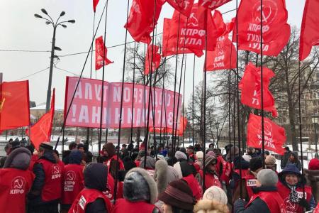 Тульские коммунисты приняли участие в митинге «За честные выборы» в Москве