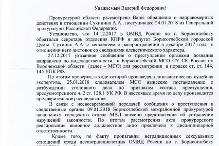 Боремся с «чернухой» на выборах. В Воронежской области возбуждены дела о гей-пропаганде и о клевете из-за листовок против КПРФ
