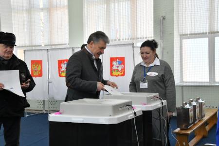 П.Н. Грудинин проголосовал на выборах Президента РФ