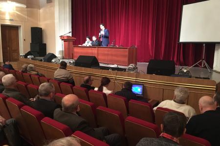 Встреча с Грудининым по видеосвязи прошла в городе  Новомосковске Тульской области