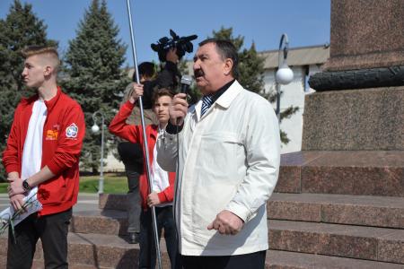 Астраханские коммунисты провели митинг в честь 148-й годовщины со дня рождения В.И. Ленина