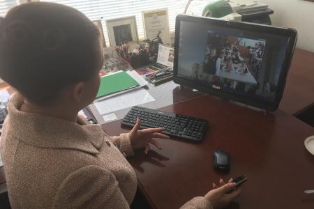 Тульские пионеры пообщались с космонавтом Еленой Серовой по телемосту