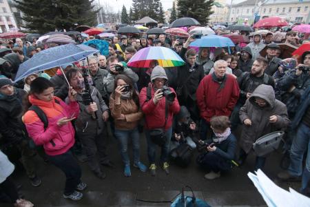 В Ярославле прошел несанкционированный митинг  протеста против московского мусора