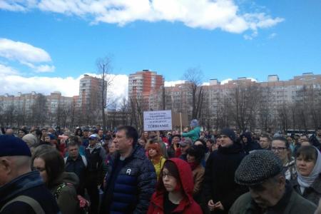 Нет московскому мусору! Митинг в Дзержинском районе Ярославля
