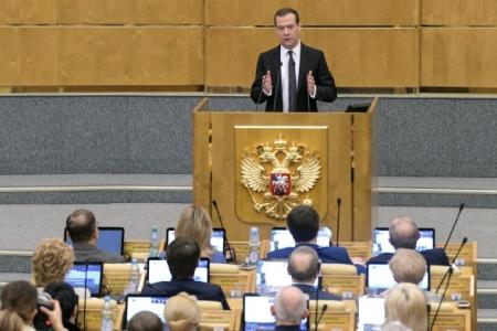 Освещение федеральным телевидением  позиций партий по отчёту Д. Медведева перед депутатами Госдумы о работе Правительства. Мониторинг  11 – 12 апреля 2018 г.
