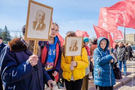 Коммунисты Красноярска и сторонники КПРФ отметили 148-ю годовщину со дня рождения В. И. Ленина