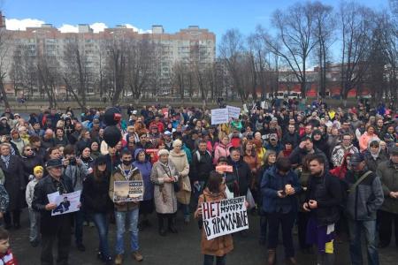 Нет московскому мусору! Митинг в Дзержинском районе Ярославля